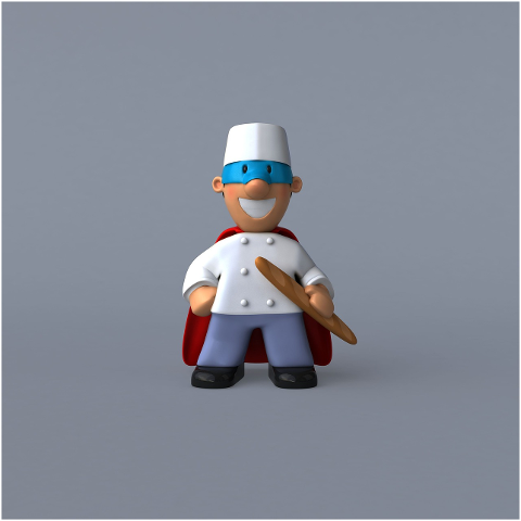 baker-bread-baguette-superhero-3d-4316674