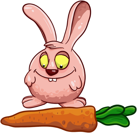 rabbit-carrot-pink-cute-funny-4738485