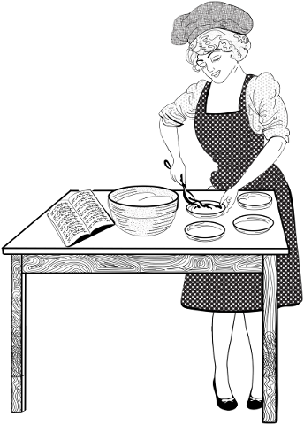 woman-cooking-line-art-table-hat-5815908