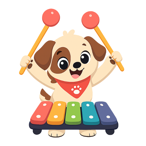 puppy-mascot-toy-xylophone-10318998