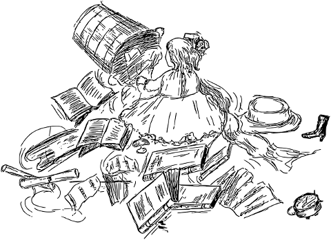 girl-garbage-trash-books-line-art-7717159