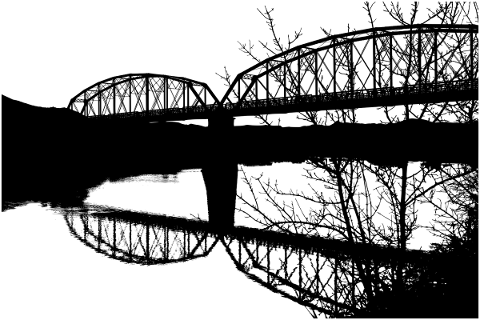 bridge-river-trees-silhouette-lake-5759765