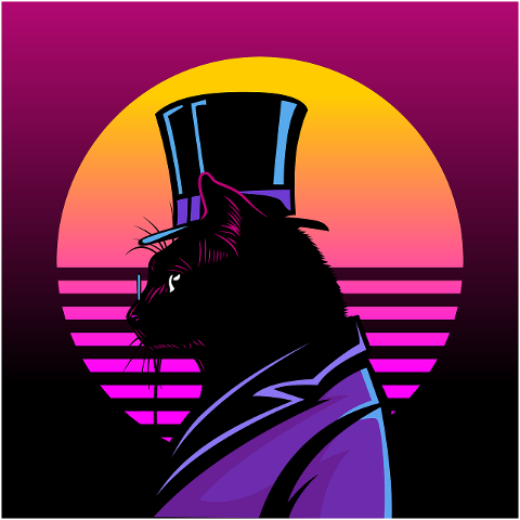 tuxedo-cat-cyberpunk-top-hat-7107686