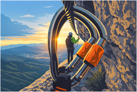 rock-climbing-safety-climber-on-cliff-10182627