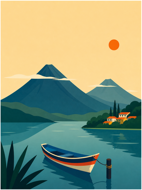 ai-generated-lake-boat-mountains-10261795