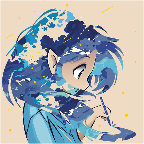 girl-anime-cute-cloud-blue-star-10137667