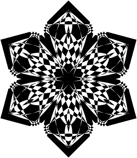 rosette-star-snowflake-line-art-7120171
