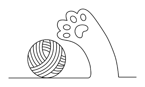 cat-paw-playing-ball-yarn-outline-10161339
