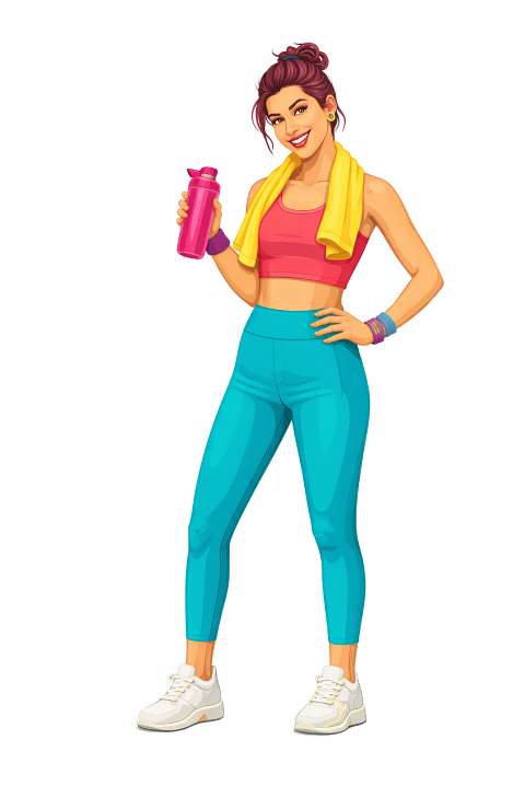 fitness-illustration-sporty-woman-10056274