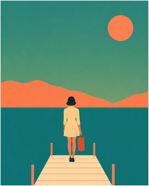 woman-pier-sunset-sea-silhouette-10231191