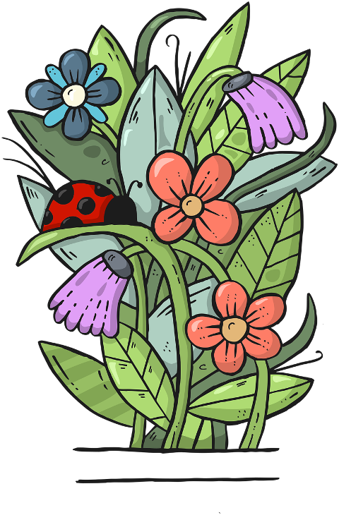 bouquet-flowers-ladybug-nature-9715903