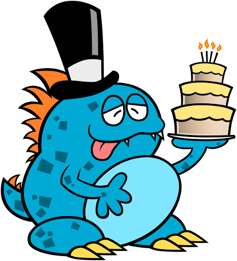 monster-holding-cake-blue-orange-9264178