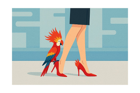woman-parrot-bird-fashion-heels-9959554