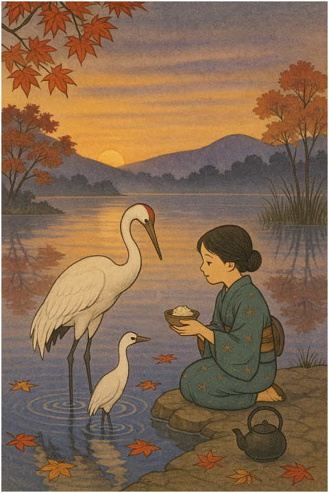 autumn-fall-sunset-lake-cranes-9892724