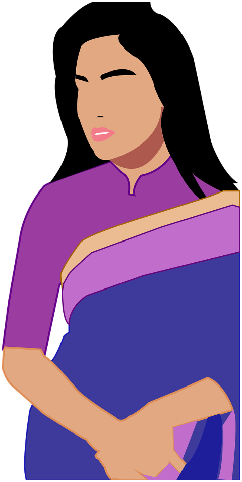 woman-saree-drawing-cartoon-7250246