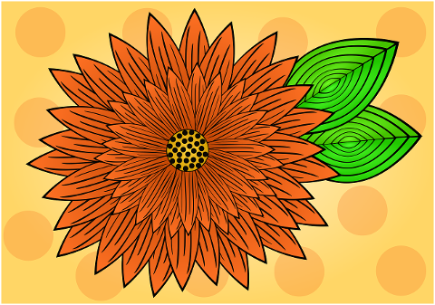 flower-orange-flower-cartoon-7413497