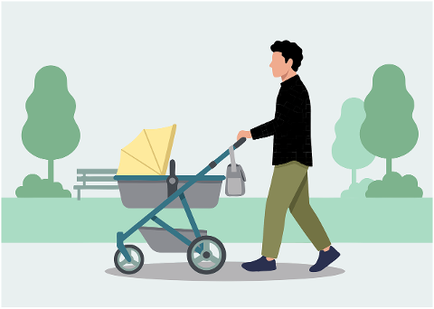 father-stroller-baby-fatherhood-10435773