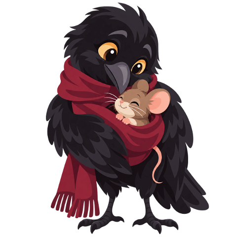 raven-mouse-red-scarf-10478689
