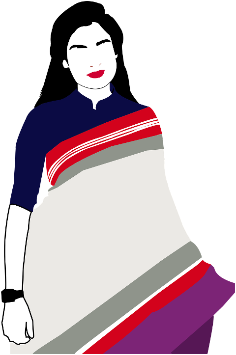 woman-cartoon-silhouette-saree-7248377