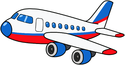 airplane-drawing-cartoon-blue-red-10256953