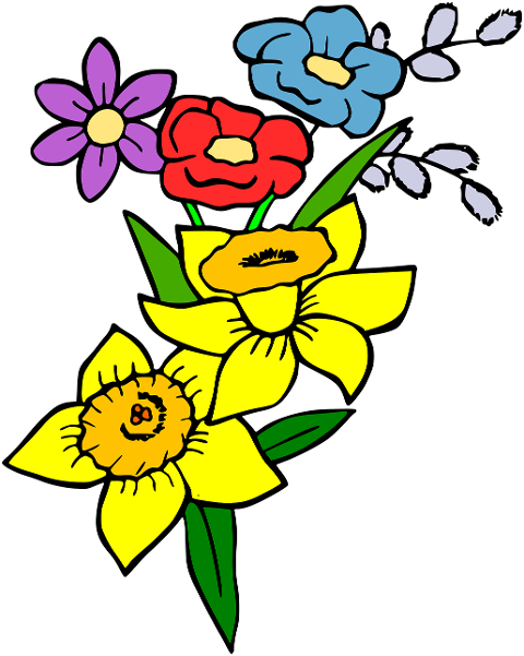 flowers-bouquet-daffodils-spring-6138637