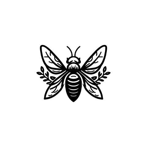 bee-icon-drawing-black-and-white-10112345