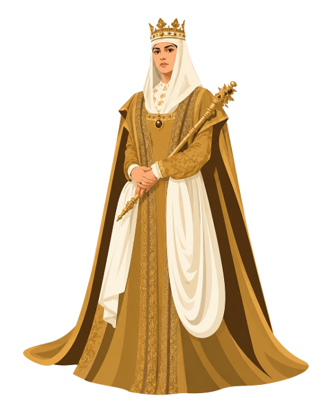 medieval-queen-crown-golden-scepter-10444336