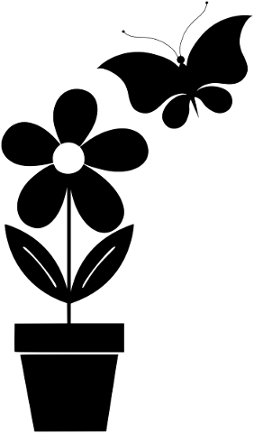 butterfly-flower-silhouette-spring-5086637