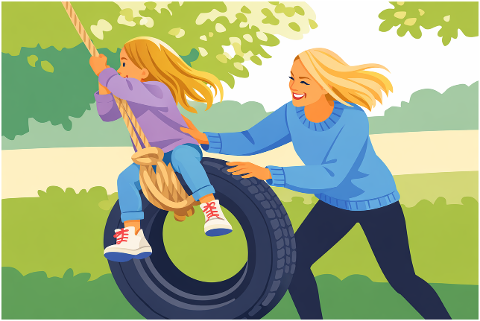 mother-pushing-child-swing-10172040