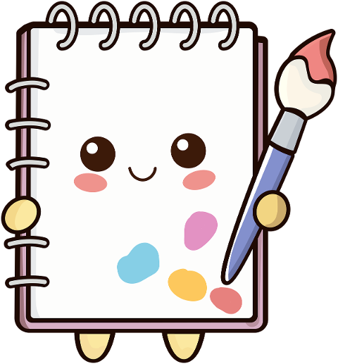notebook-cartoon-paintbrush-cute-10158181
