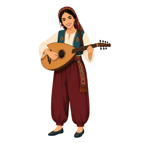 woman-turkish-musical-instrument-oud-10454979