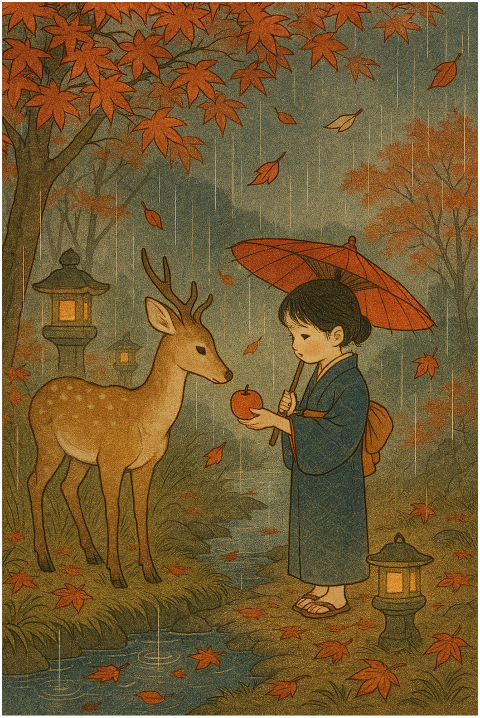 autumn-fall-deer-child-kimono-9892667