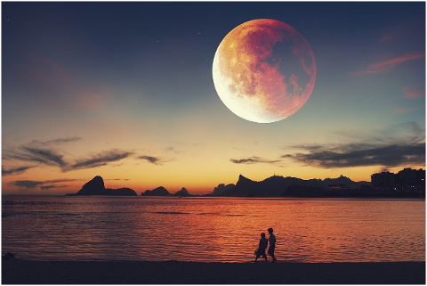 fantasy-sunset-lake-moon-sky-6228650