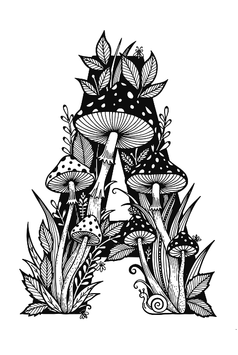 mushroom-letter-a-botanical-letter-a-9905410
