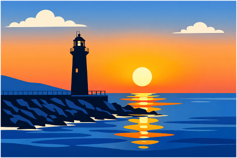 lighthouse-sunset-sea-ocean-coast-10151554
