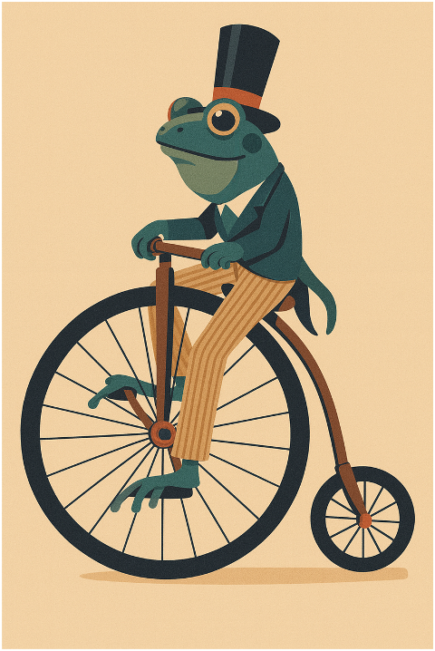 frog-illustration-vintage-bicycle-art-9963222