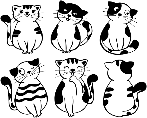cute-cat-vector-doodles-cat-vector-6095900
