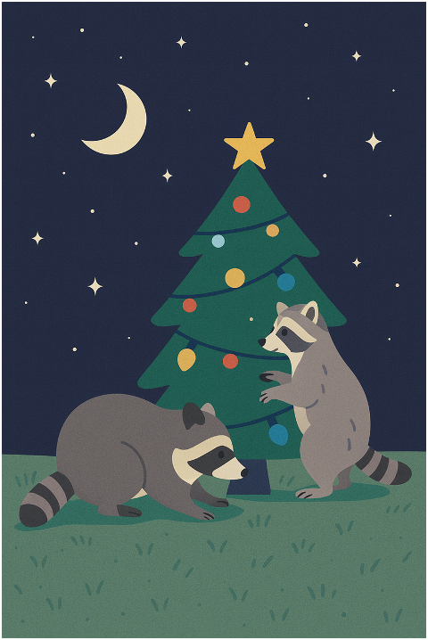 christmas-illustration-raccoon-art-9962381