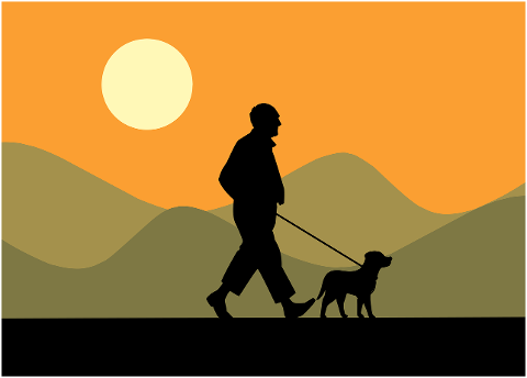 walking-sunset-silhouette-dog-9271090