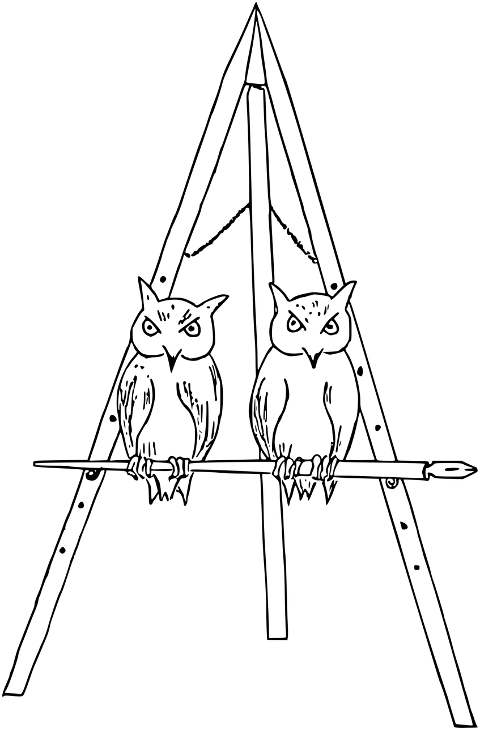 owls-easel-paintbrush-birds-7702060