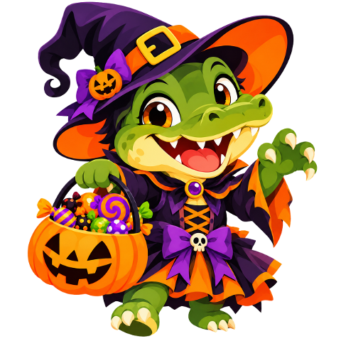 cartoon-crocodile-witch-hat-10492669