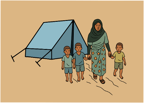 refugee-family-mother-children-9567420