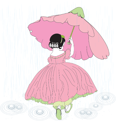 girl-flower-umbrella-rain-petals-5959912