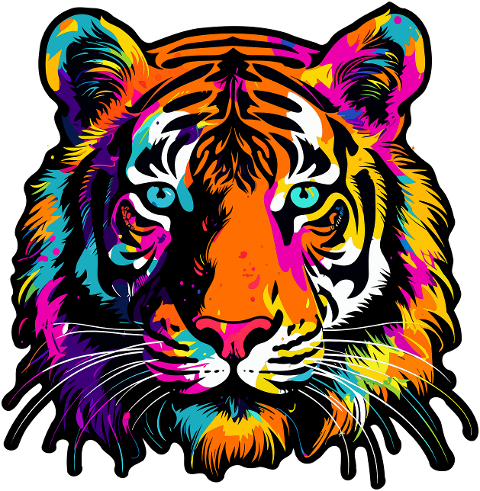 ai-generated-tiger-neon-colourful-8227890
