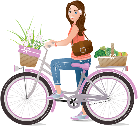 bicycle-basket-woman-vegetables-6230899
