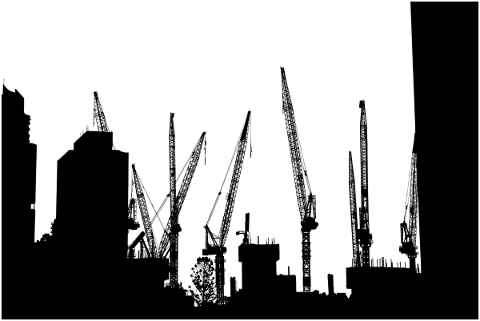 cranes-construction-silhouette-site-5782933