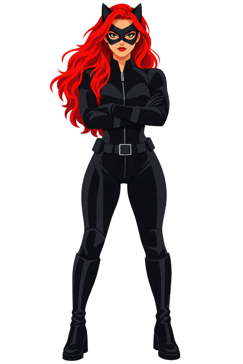 red-hair-black-costume-masked-woman-10477103
