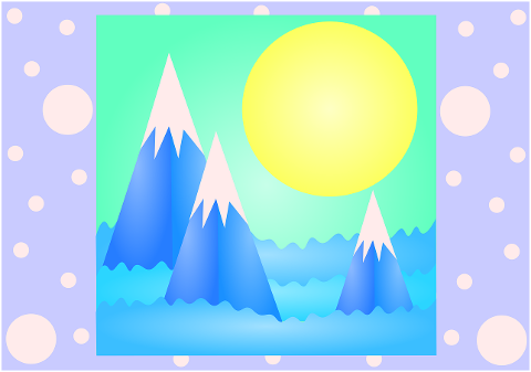 mountains-sunset-paper-drawing-7302177