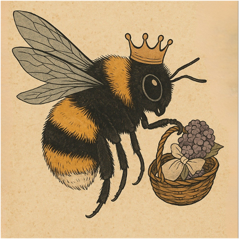bee-queen-bee-crown-japanese-art-9540127