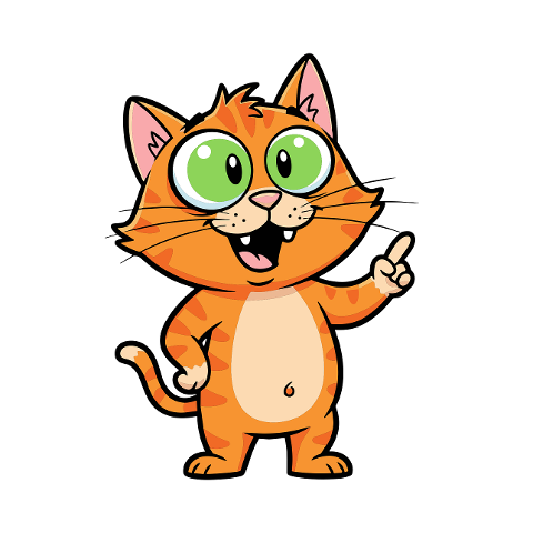 cartoon-cat-talking-pose-cute-cat-9824581
